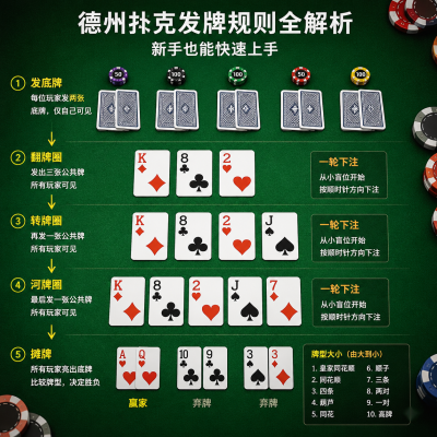 德州扑克发牌规则全解析，新手也能快速上手