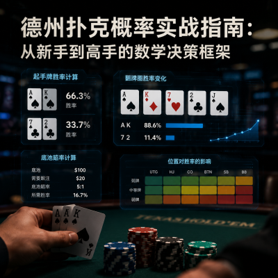 德州扑克概率实战指南：从新手到高手的数学决策框架