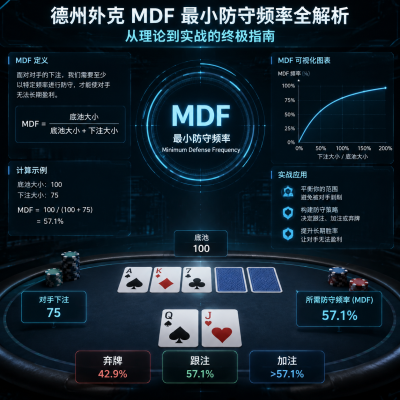 德州扑克MDF最小防守频率全解析：从理论到实战的终极指南