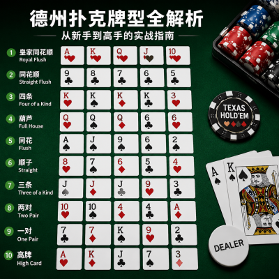 德州扑克牌型全解析：从新手到高手的实战指南
