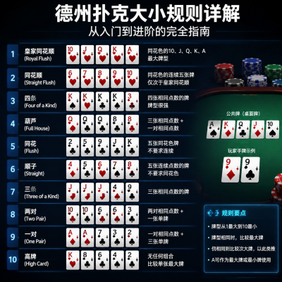 德州扑克大小规则详解：从入门到进阶的完全指南