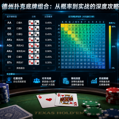 德州扑克底牌组合：从概率到实战的深度攻略